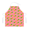 Pink Pineapple Pattern Print Adjustable Apron