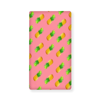 Pink Pineapple Pattern Print Baby Crib Sheet