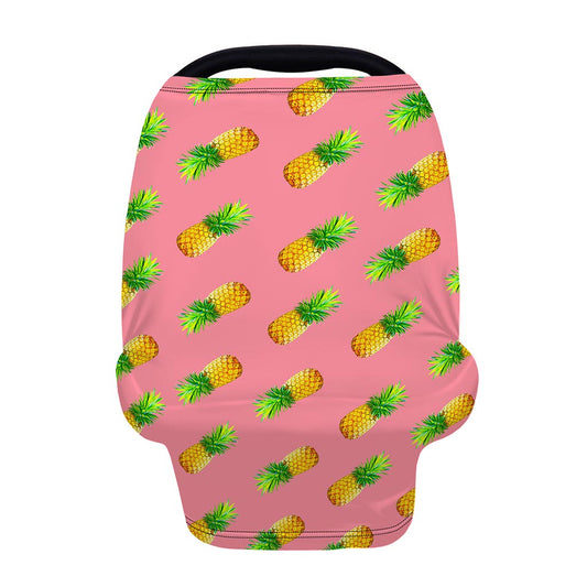Pink Pineapple Pattern Print Baby Seat Cover