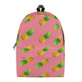 Pink Pineapple Pattern Print School Backpack