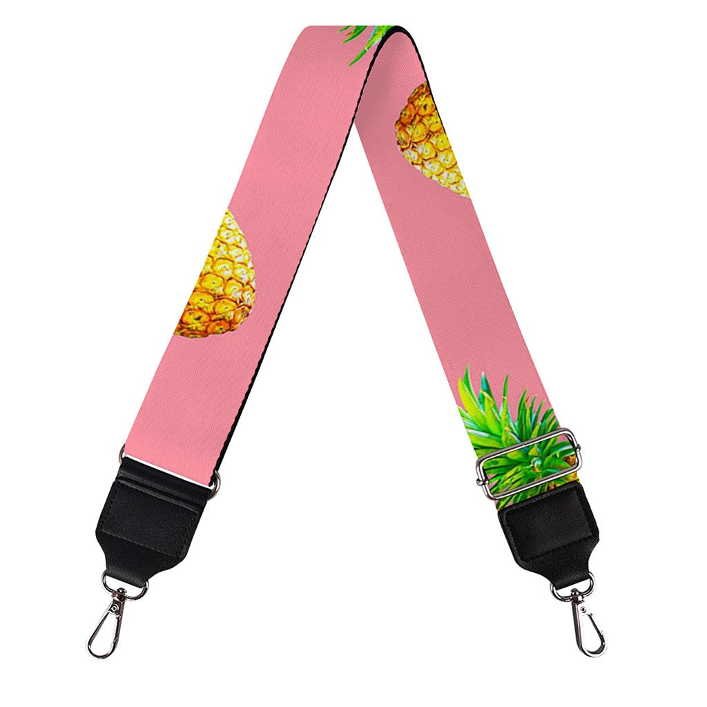 Pink Pineapple Pattern Print Bag Strap