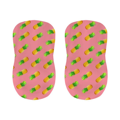 Pink Pineapple Pattern Print Bar Stool Covers