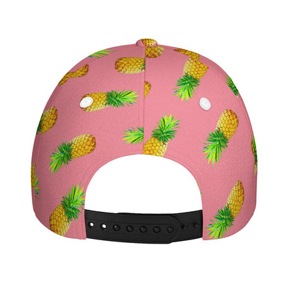 Pink Pineapple Pattern Print Baseball Cap