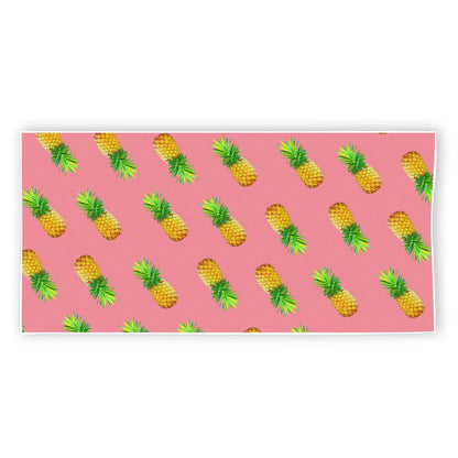 Pink Pineapple Pattern Print Beach Towel