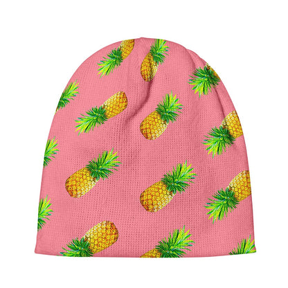 Pink Pineapple Pattern Print Beanie