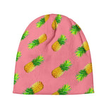 Pink Pineapple Pattern Print Beanie