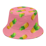Pink Pineapple Pattern Print Bucket Hat