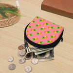 Pink Pineapple Pattern Print Coin Purse