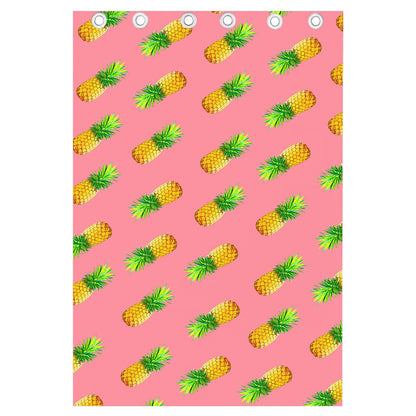 Pink Pineapple Pattern Print Curtain