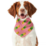 Pink Pineapple Pattern Print Dog Bandana