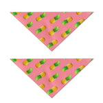 Pink Pineapple Pattern Print Dog Bandana