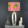 Pink Pineapple Pattern Print Drum Lamp Shade
