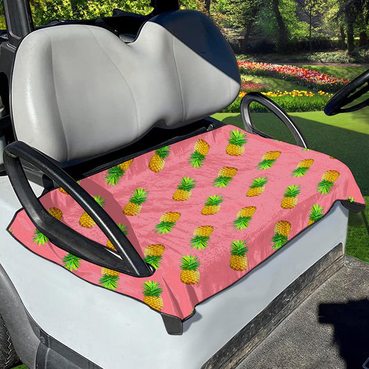 Pink Pineapple Pattern Print Golf Cart Seat Cover