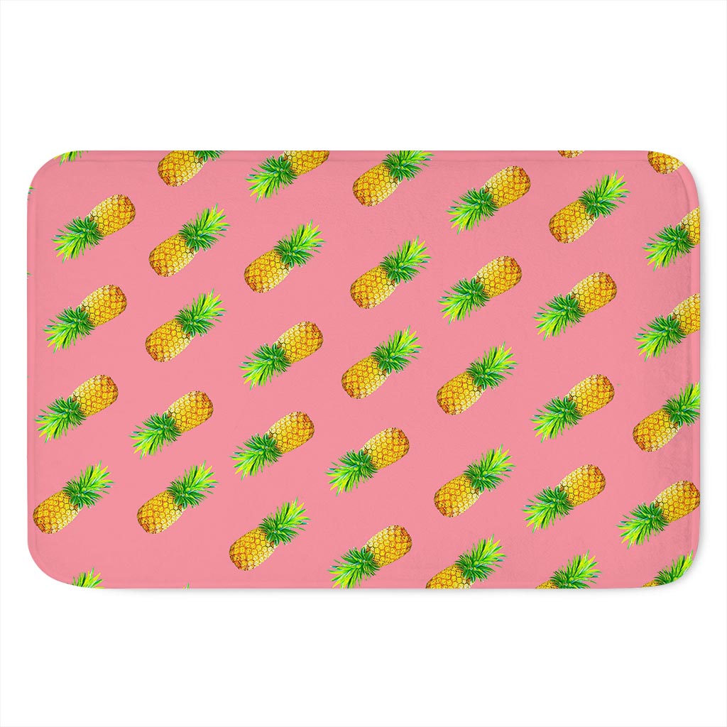 Pink Pineapple Pattern Print Indoor Door Mat