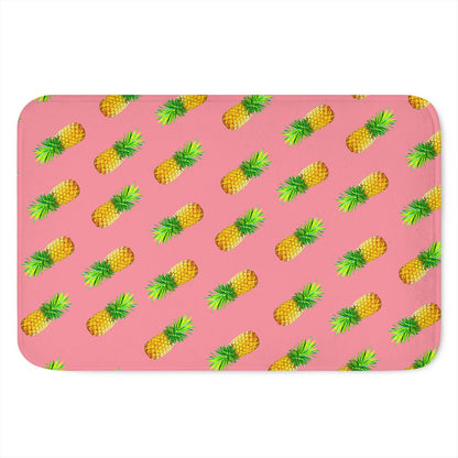 Pink Pineapple Pattern Print Indoor Door Mat