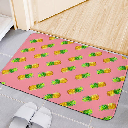 Pink Pineapple Pattern Print Indoor Door Mat