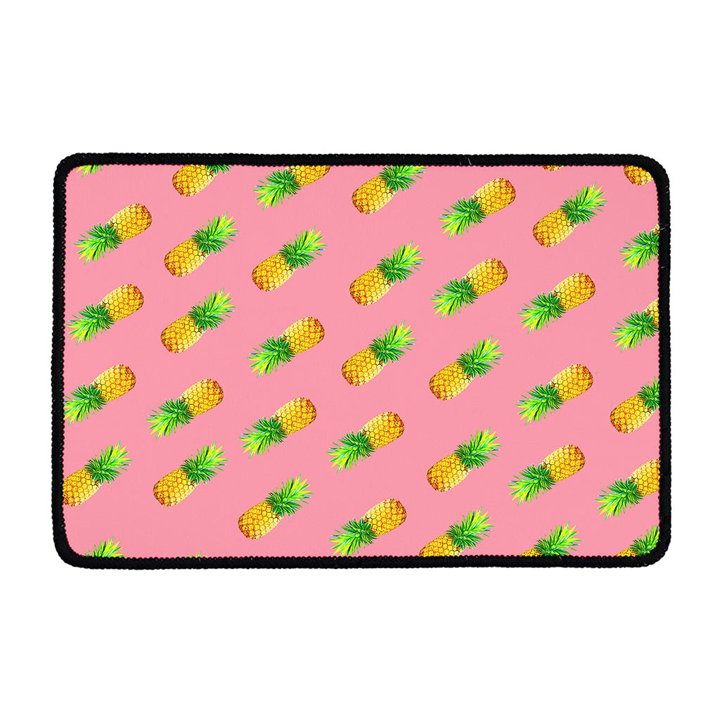 Pink Pineapple Pattern Print Kitchen Mat