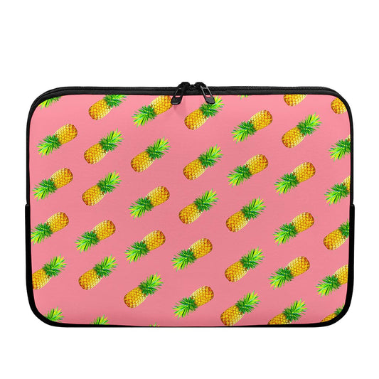 Pink Pineapple Pattern Print Laptop Sleeve
