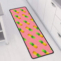 Pink Pineapple Pattern Print Long Kitchen Mat