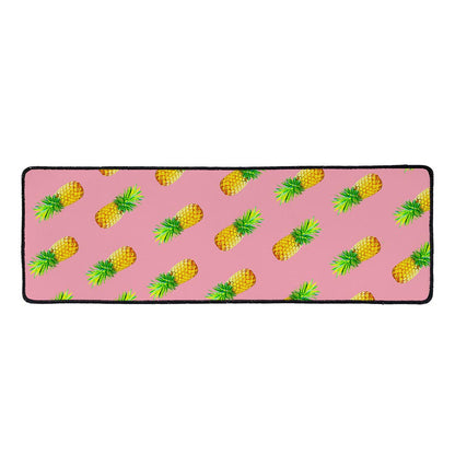 Pink Pineapple Pattern Print Long Kitchen Mat