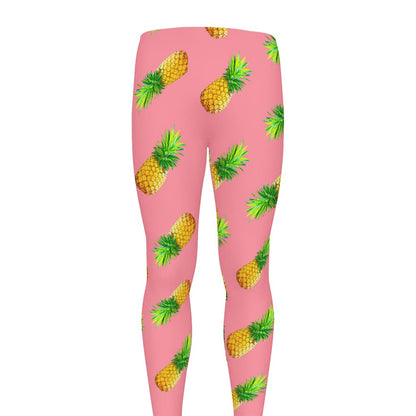 Pink Pineapple Pattern Print Men's leggings