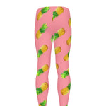 Pink Pineapple Pattern Print Men's leggings