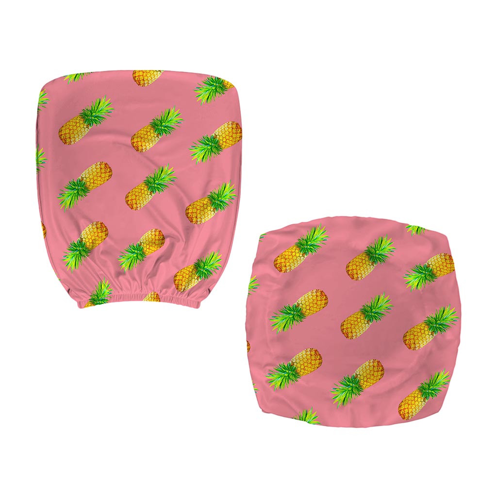 Pink Pineapple Pattern Print Office Chair Cover