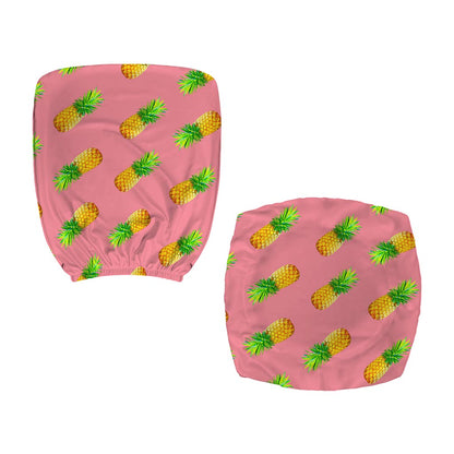 Pink Pineapple Pattern Print Office Chair Cover