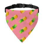 Pink Pineapple Pattern Print Over The Collar Dog Bandana