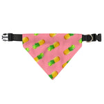 Pink Pineapple Pattern Print Over The Collar Dog Bandana
