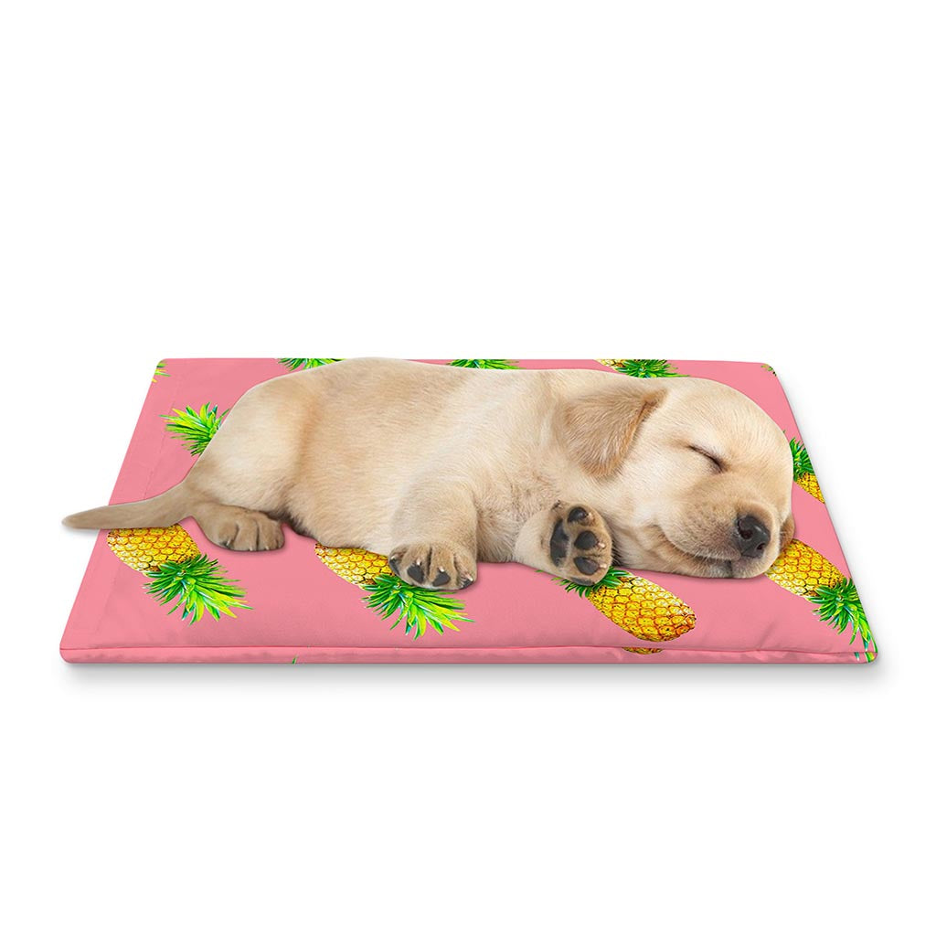 Pink Pineapple Pattern Print Pet Cooling Mat Cover