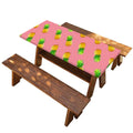 Pink Pineapple Pattern Print Picnic Table Cover