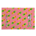 Pink Pineapple Pattern Print Placemat