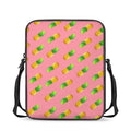 Pink Pineapple Pattern Print Rectangular Crossbody Bag