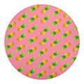 Pink Pineapple Pattern Print Round Blanket