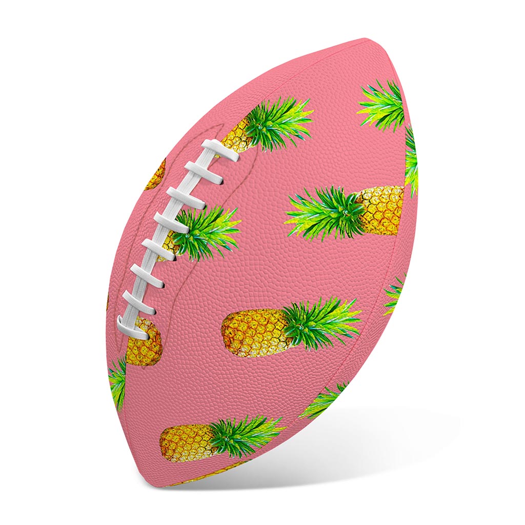 Pink Pineapple Pattern Print Rugby Ball