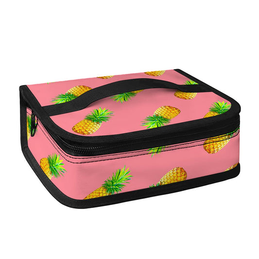 Pink Pineapple Pattern Print Small Lunch Bag
