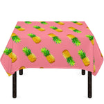 Pink Pineapple Pattern Print Tablecloth