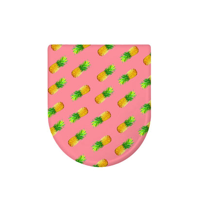 Pink Pineapple Pattern Print Toilet Lid Cover