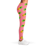 Pink Pineapple Pattern Print Women's Leggings