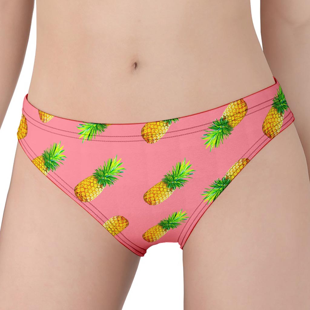 Pink Pineapple Pattern Print Women's Panties