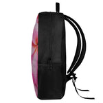Pink Plumeria Flower Print 17 Inch Backpack