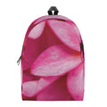 Pink Plumeria Flower Print School Backpack