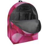 Pink Plumeria Flower Print Backpack