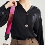 Pink Plumeria Flower Print Bag Strap