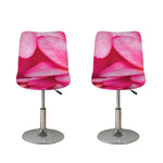 Pink Plumeria Flower Print Bar Stool Covers
