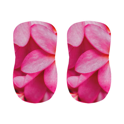 Pink Plumeria Flower Print Bar Stool Covers