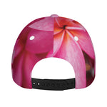 Pink Plumeria Flower Print Baseball Cap