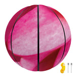 Pink Plumeria Flower Print Basketball