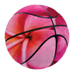 Pink Plumeria Flower Print Basketball